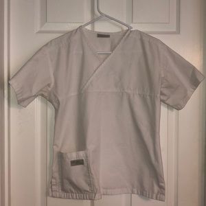 White urbane scrub top